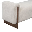 Classic Home Sierra Bench in Sand — plush cushioned seat with warm ash wood frame