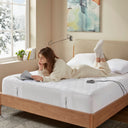 Heated Microfiber - Queen Heated Mattress Pad With 3M Scotchgard - White