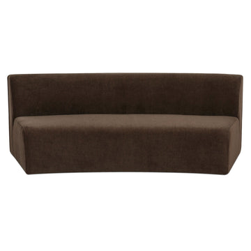 Naomi - Concave Sofa - Dark Brown