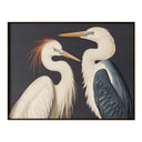 Two Cranes - Framed Painting - White - Moe's Home Collection - Canvas Art - Elite Enclave Home