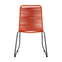 Metal Outdoor Dining Chair (Set of 2) - Tangerine