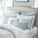 Maya Bay - Square Pillow - White - Harbor House Blue - Throw Pillows - Elite Enclave Home