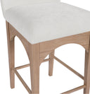 Waldorf - Chenille Stool With Natural Legs - Meridian Furniture - Counter Height (24" - 27") - Elite Enclave Home