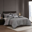 Riva - 7 Piece King Comforter Set - Gray