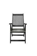 Distressed Outdoor Reclining Chair - Dark Gray