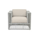 Miami - Club Chair, With Self Welt - Echo Ash / Pearl Silver