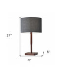 Cozy Cabin Table Lamp - Walnut Wood