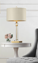 Crystal Accent Desk Lamp - Gold