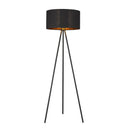 Tripod Floor Lamp With Black Drum Shade - Matte Black - HomeRoots - Floor Lamps - Elite Enclave Home