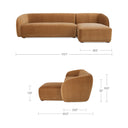 Faye - Right Sectional - Tan - Moe's Home Collection - Stationary Sectionals - Elite Enclave Home