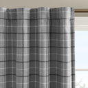 Anaheim - Plaid Rod Pocket and Back Tab Curtain Panel With Fabric Lining - Gray - Madison Park - Curtains & Drapes - Elite Enclave Home