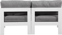 Nizuc - Outdoor Patio 2 Seat Armless Modular Sofa With White Frame - Meridian Furniture - Stationary Sectionals- Elite Enclave Home