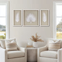 Sabal - Palm Rice Paper Framed Shadow Box (Set of 3) - Off White - Madison Park - Canvas Art Sets - Elite Enclave Home