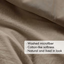 Porter - Full Soft Washed Pleated Duvet Cover Set - Khaki - Comfort Spaces - Duvet Covers & Shams - Elite Enclave Home