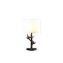 Rustic Birds on a Tree Table Lamp With White Shade - Dark Bronze - HomeRoots - Table Lamps - Elite Enclave Home