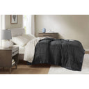 Windom - Full/Queen Lightweight Down Alternative Blanket With Satin Trim - Black