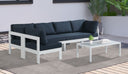 Nizuc - Outdoor Patio 5 Piece Modular Sectional With White Frame - Meridian Furniture - Stationary Sectionals- Elite Enclave Home