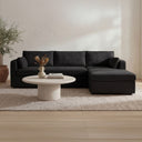Burrow - Sleeper Sectional With Right Storage Chaise - Black - Moe's Home Collection - Sleeper Sectionals - Elite Enclave Home