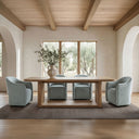 Drava - Rolling Dining Chair - Light Blue - Moe's Home Collection - Side Chairs - Elite Enclave Home