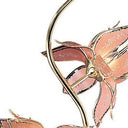 Four Light Floral Floor Lamp With Pink Glass Shades - Gold - HomeRoots - Floor Lamps - Elite Enclave Home