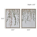 Botanical Waterfall - Eucalyptus 2 Piece Framed Canvas Wall Decor Set - Green - INK+IVY - Canvas Art Sets - Elite Enclave Home