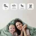 Mina - Full/Queen Waffle Weave Textured Duvet Cover Set - Sage Green