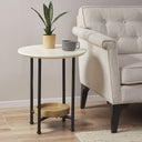 Beaumont - End Table - White / Natural - Madison Park - End Tables - Elite Enclave Home