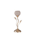 Bedside Table Lamp With Clear Novelty Shade - Gold