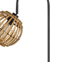 Traditional Shaped Floor Lamp With Brown Globe Shade - Black - HomeRoots - Floor Lamps - Elite Enclave Home
