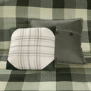 Ridge - King 7 Piece Herringbone Comforter Set - Gray