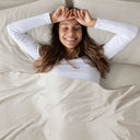 300 Thread Count Organic Cotton - Queen Deep Pocket Sheet Set - Ivory