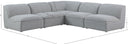 Miramar - 5 Piece Modular Sectional - Meridian Furniture - Stationary Sectionals - Elite Enclave Home