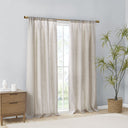 Kyler - Linen Blend Light Filtering Curtain Panel Pair - Natural - Madison Park - Curtains & Drapes - Elite Enclave Home