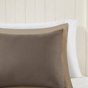 Larkspur - 3M Scotchgard Diamond Quilting Reversible Down Alternative Comforter Set - Brown / Sand