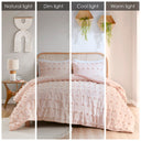 Lucy - Clip Jacquard Duvet Cover Set - Pink
