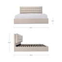 Sebastion - Queen Storage Bed - Cream - Moe's Home Collection - Storage Beds - Elite Enclave Home