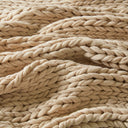 Chunky Double Knit - Handmade Throw - Tan - Madison Park - Throws - Elite Enclave Home