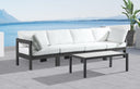 Nizuc - Outdoor Patio 4 Seat Modular Sofa With Gray Frame - Meridian Furniture - Stationary Sectionals- Elite Enclave Home