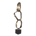 Loopform - Ring Sculpture - Black / Brass