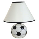 Ceramic Bedside Table Lamp With White Shade - Black