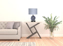 Translucent Glass Globe LED Table Lamp With Drum Shade - Nickel White