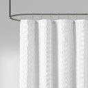 Metro - Woven Clipped Solid Shower Curtain - White - Madison Park - Shower Curtains - Elite Enclave Home