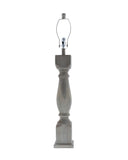 Solid Wood Standard Table Lamp - Gray