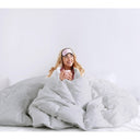 Heavy Warmth - Goose Feather and Down Oversize Queen Comforter - Light Gray