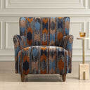 Lainey - Upholstered Ikat Armchair - Blue / Brown / Orange - Uttermost - Arm Chairs - Elite Enclave Home
