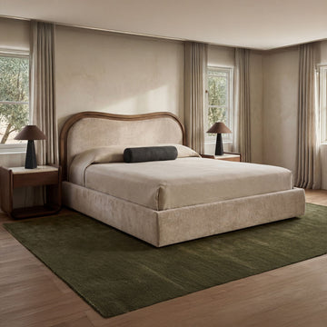 Camilla - Queen Bed - Oat / White / Beige