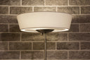 Brushed LED Torchiere Floor Lamp With Empire Shade - Silver White - HomeRoots - Floor Lamps - Elite Enclave Home