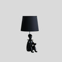 Sculptural Clown Phone Holder Desk Lamp - Black