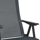 Steel Outdoor Arm Chair - Gray And Black