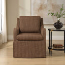 Luisa - Pinstripe Swivel Chair - Brown - Uttermost - Swivel Chairs - Elite Enclave Home